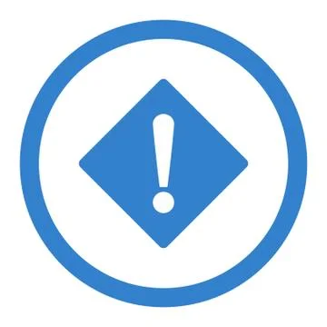 Error flat cobalt color rounded vector icon Illustrazione stock