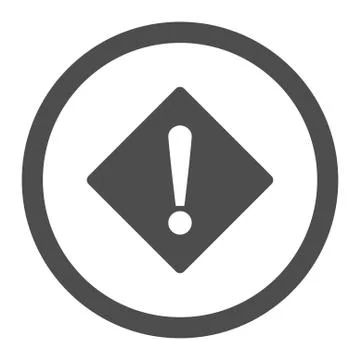 Error flat gray color rounded vector icon 스톡 일러스트