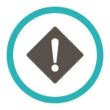 Error flat grey and cyan colors rounded vector icon 스톡 일러스트