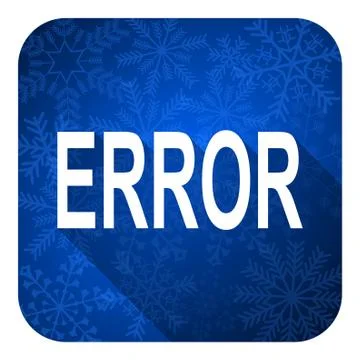 Error flat icon, christmas button. Stock Illustration