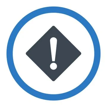 Error flat smooth blue colors rounded vector icon 스톡 일러스트