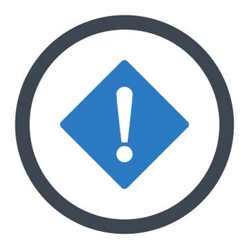Error flat smooth blue colors rounded vector icon Ilustración de archivo