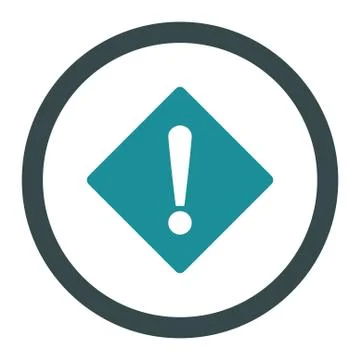 Error flat soft blue colors rounded vector icon Stock Illustration