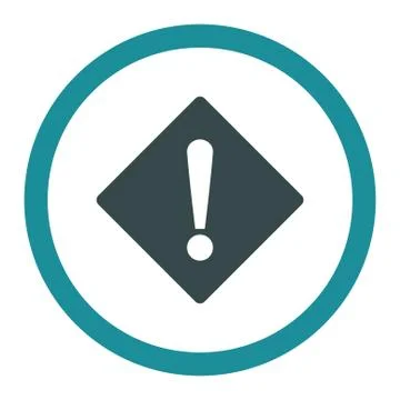 Error flat soft blue colors rounded vector icon Stock Illustration