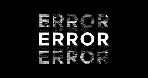 Error with glitch effect on screen. Glitched text with noise. Stock Footage 124894383