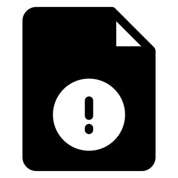 Error glyph icon vector illustration isolated on white background Illustrazione stock