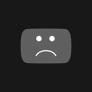 Error grey Icon. This Video is not Available. Social Media Element. Vector Stock Illustration