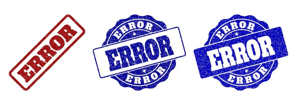 ERROR Grunge Stamp Seals Stock Illustration