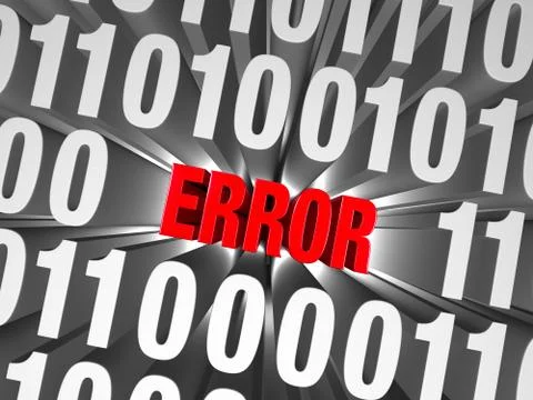 An error hides in the data Stock Illustration