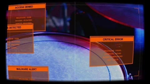 Error HUD appearing, red drumstick sweeping and striking drum head, showing Stock Footage 332900228