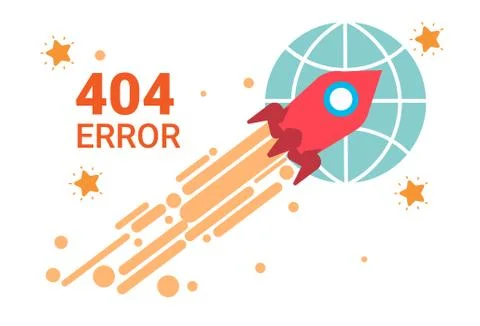 Error Icon 404 Not Found Broken Message Banner Stock Illustration