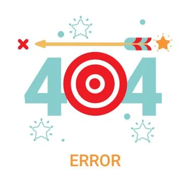 Error Icon 404 Not Found Broken Message Banner Stock Illustration