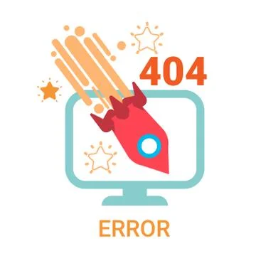 Error Icon 404 Not Found Broken Message Banner Stockillustratie