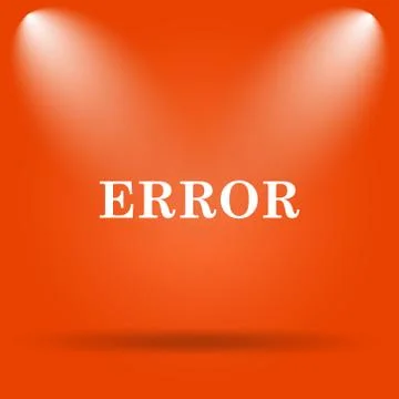 Error icon. Internet button on orange background.. Stock-Illustration