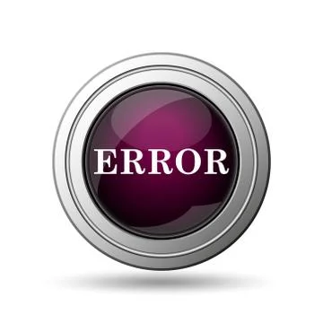 Error icon. internet button on white background.. Stock Illustration