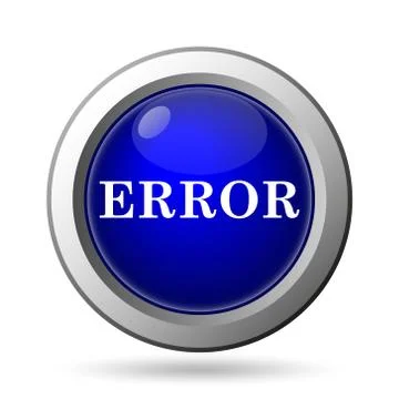 Error icon. Internet button on white background.. Stock Illustration
