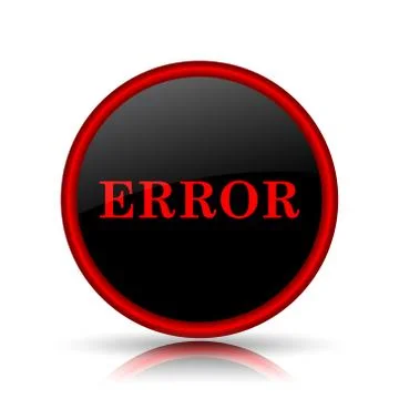 Error icon. Internet button on white background.. Stock Illustration