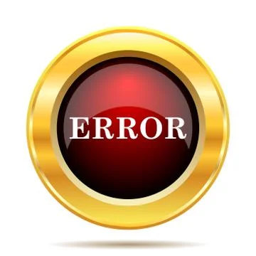 Error icon. Internet button on white background.. Stock Illustration