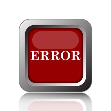 Error icon. Internet button on white background. Illustrazione stock