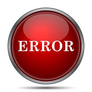Error icon. Internet button on white background.. Stock Illustration
