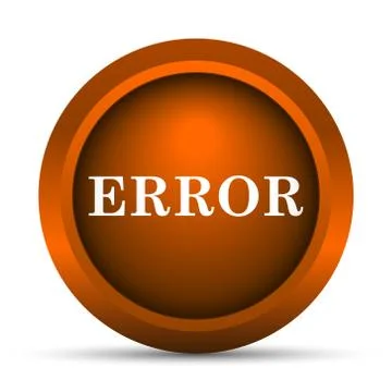 Error icon. Internet button on white background.. Stock Illustration