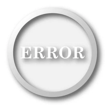 Error icon. Internet button on white background.. Stock Illustration