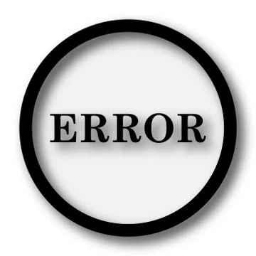 Error icon. Internet button on white background.. Stock Illustration