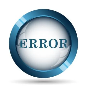 Error icon. Internet button on white background.. Stock Illustration