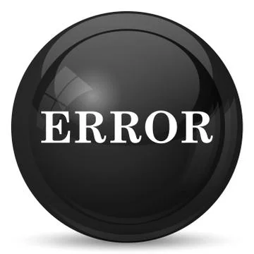 Error icon. Internet button on white background.. Illustrazione stock