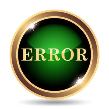Error icon. Internet button on white background.. 스톡 일러스트