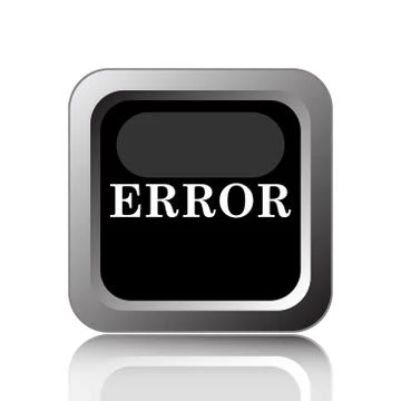 Error icon. Internet button on white background.. Stock Illustration