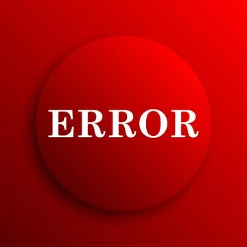 Error icon. Internet button on white background.. Stock Illustration