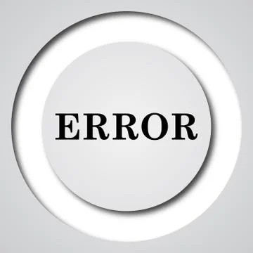 Error icon. Internet button on white background.. Stockillustratie