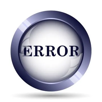 Error icon. Internet button on white background.. Stock Illustration
