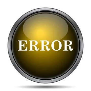 Error icon. Internet button on white background.. Stock Illustration