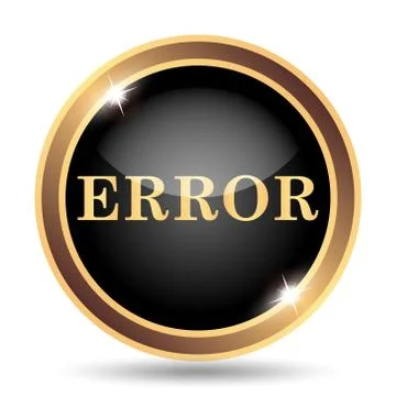 Error icon. Internet button on white background.. Stock Illustration