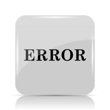 Error icon. Internet button on white background.. Stock-Illustration