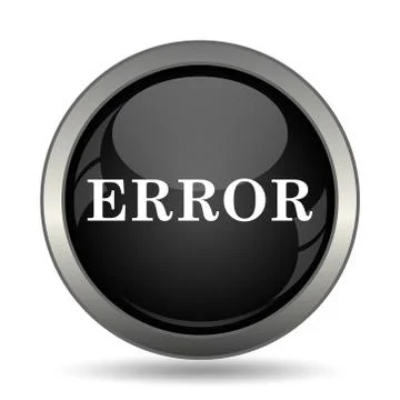 Error icon. Internet button on white background. . Stockillustratie