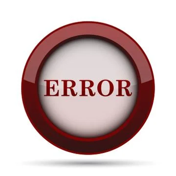 Error icon. Internet button on white background. . Stock-Illustration