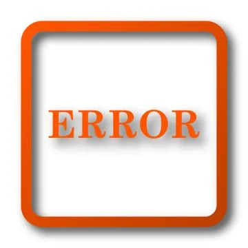 Error icon. Internet button on white background.. Stock Illustration