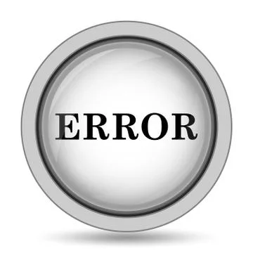 Error icon. Internet button on white background.. Stock Illustration