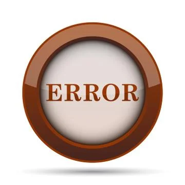 Error icon. Internet button on white background. . Illustrazione stock