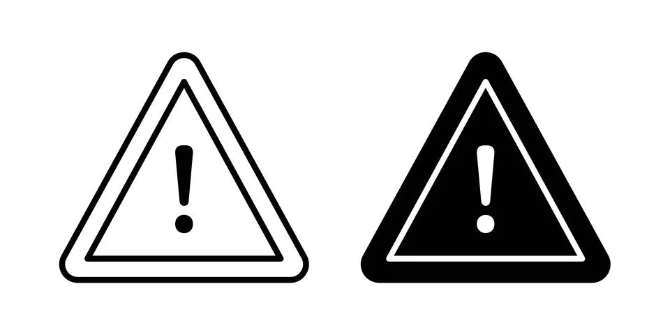 Error icon logo. Outline style icons with flat versions Stock Illustration