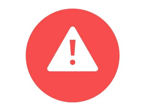 Error Icon. Red warning sign. exclamation, alert. Caution sign business con.. Stock Illustration