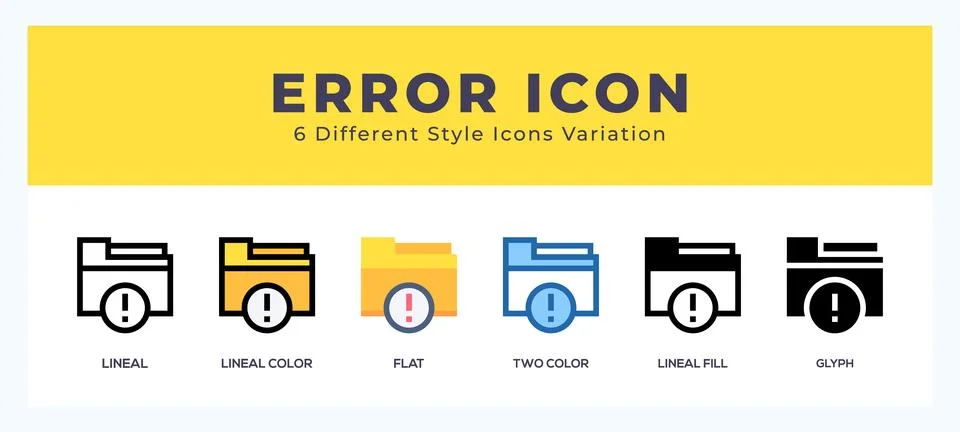 Error icon set pack vector illustration. イラスト素材