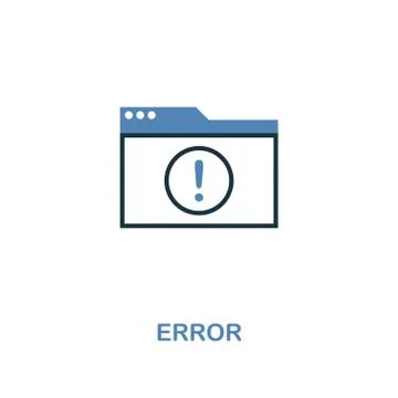 Error icon in two colors. Premium design from internet security icons collection イラスト素材