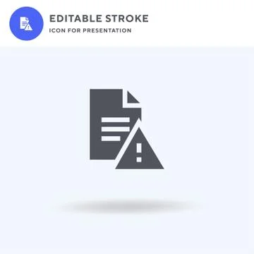 Error icon vector, filled flat sign, solid pictogram isolated on white, logo  Stockillustratie