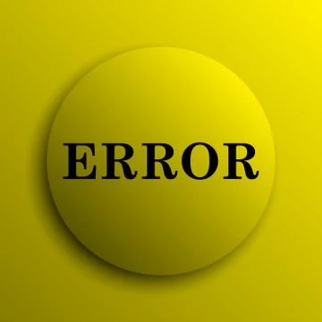 Error icon. Yellow internet button.. Stockillustratie