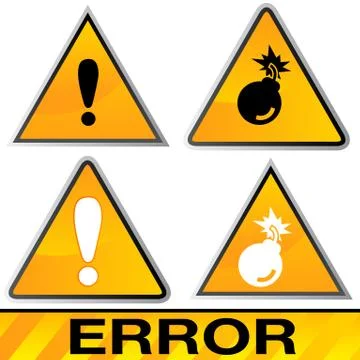 Error icons Stockillustratie