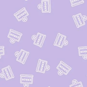 Error on laptop display line seamless pattern 스톡 일러스트